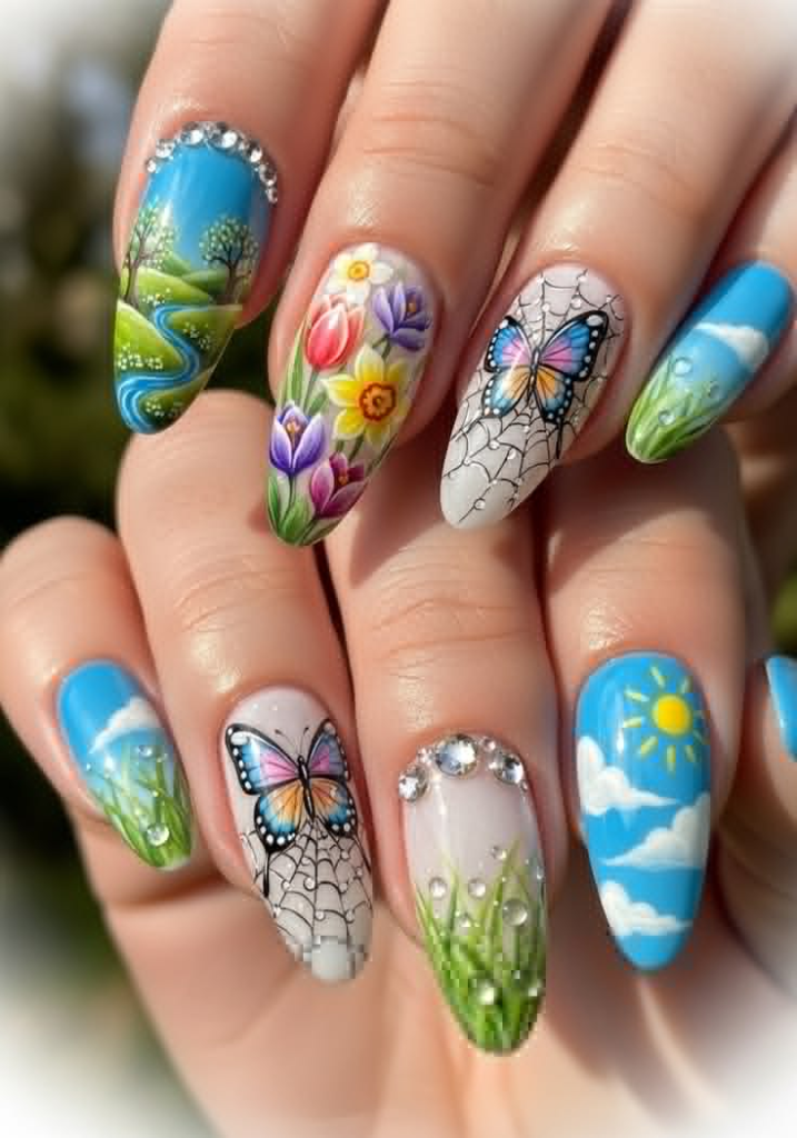 Chic Spring Long Nails 2026 Trends: Almond, Square, French & Floral Nail Designs You Must Try