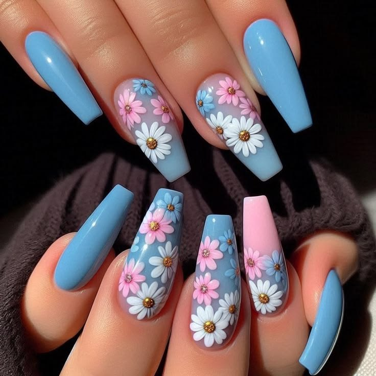 Cute Spring Coffin Nails 2026: Pretty Pastel, Floral and French Tip Designs for a Fresh Seasonal Manicure site name jobaao.com