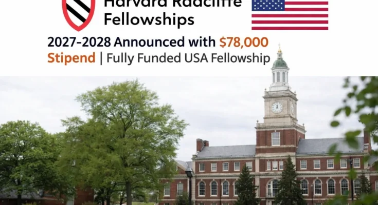 Harvard Radcliffe Fellowships 2027–2028 Announced with $78,000 Stipend | Fully Funded USA Fellowship by jobaao.com