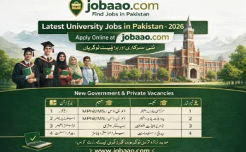 Latest Jobs in Pakistan Today 2026 Apply Online | New Government & Private Vacancies at jobaao.com